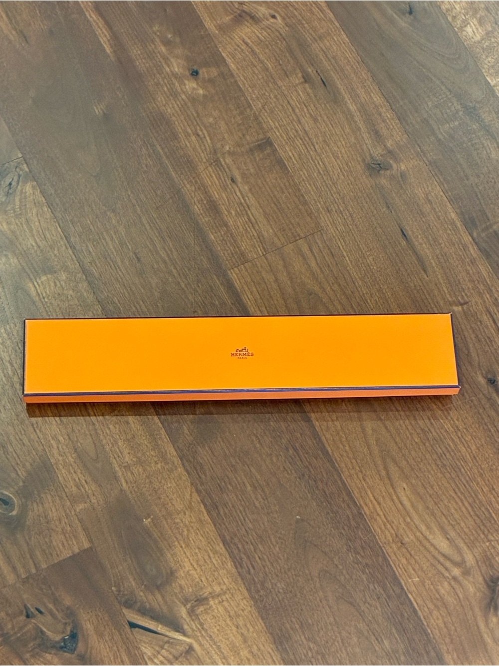 Hermes Orange Jewelry/Scarf Storage Box with Cream Dust Sleeve